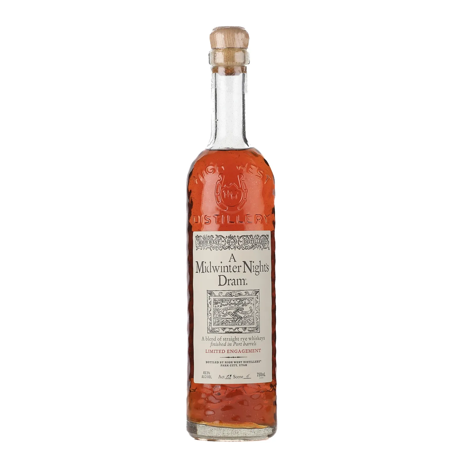 High West A Midwinter Night's Dram, Port Cask, Act 13 Scene 6, 2025, 49.3% whisky bottle