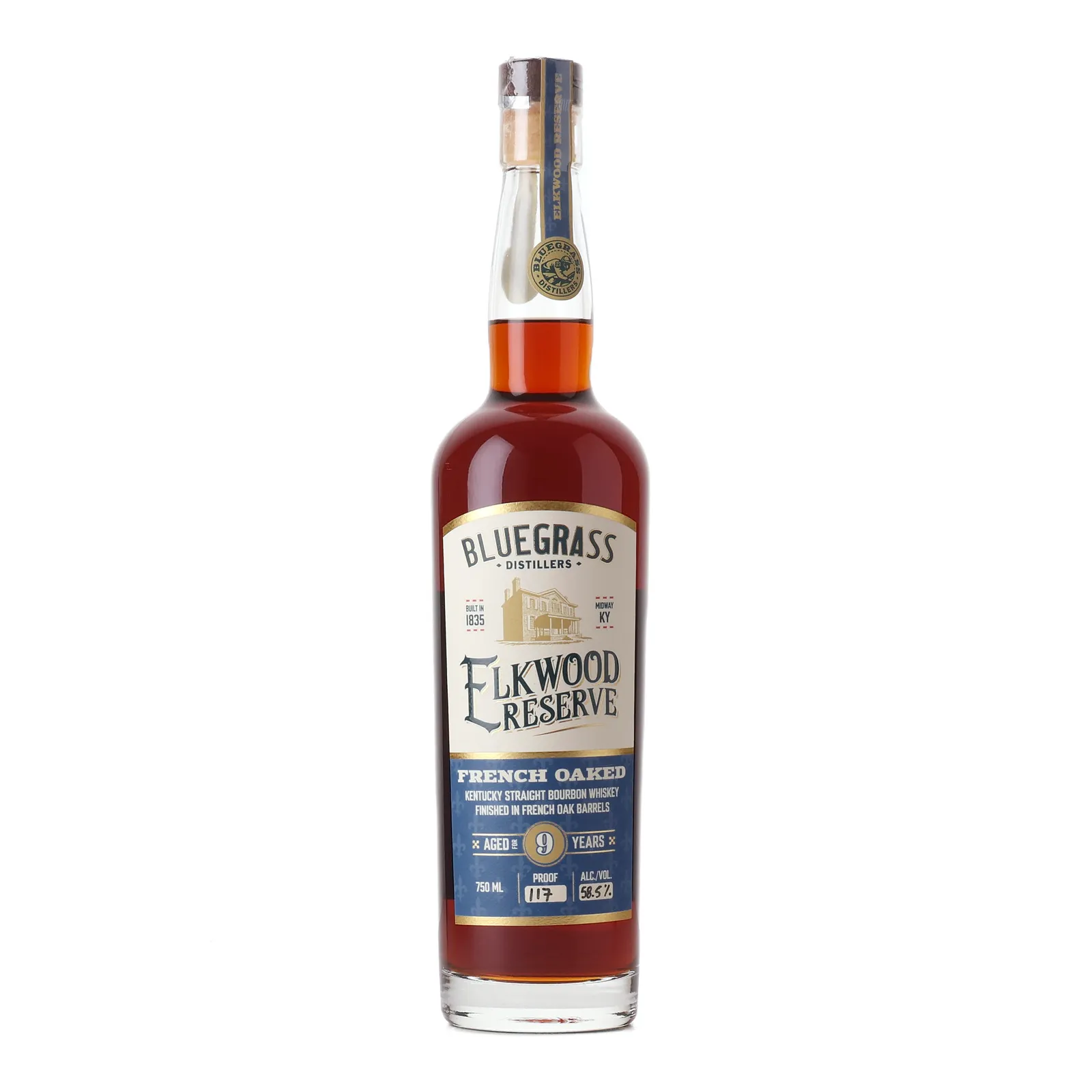 Bluegrass Elkwood Reserve French Oaked 9 Year Old, French Oak Cask, Cask #017, 2025, 58.5% whisky bottle