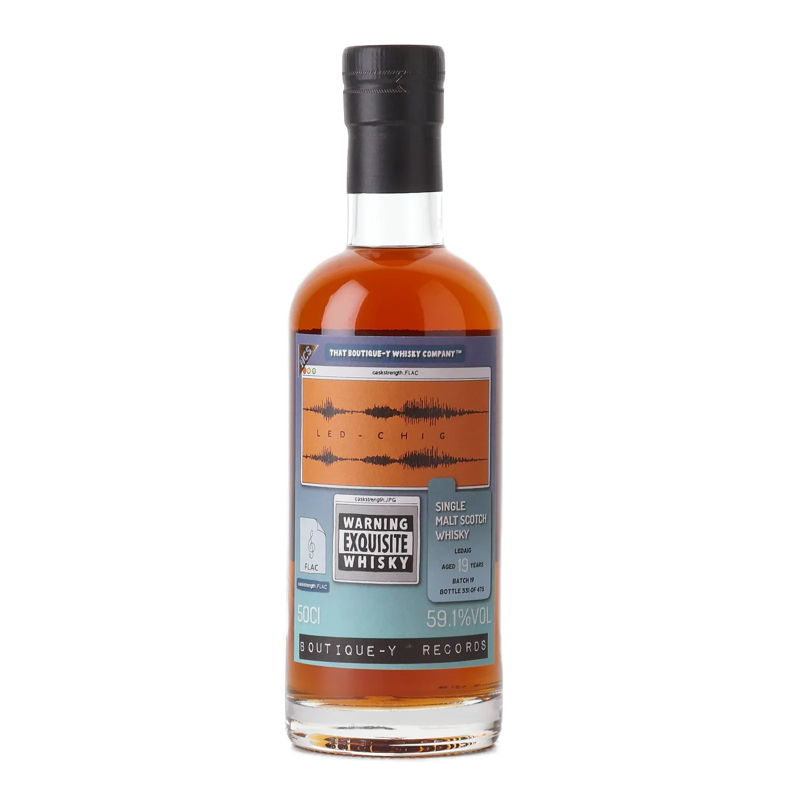 Ledaig Boutique-y Records 19 Year Old, Sherry Cask, Batch No. 19, 1997, That Boutique-y Whisky Company, 59.1% whisky bottle