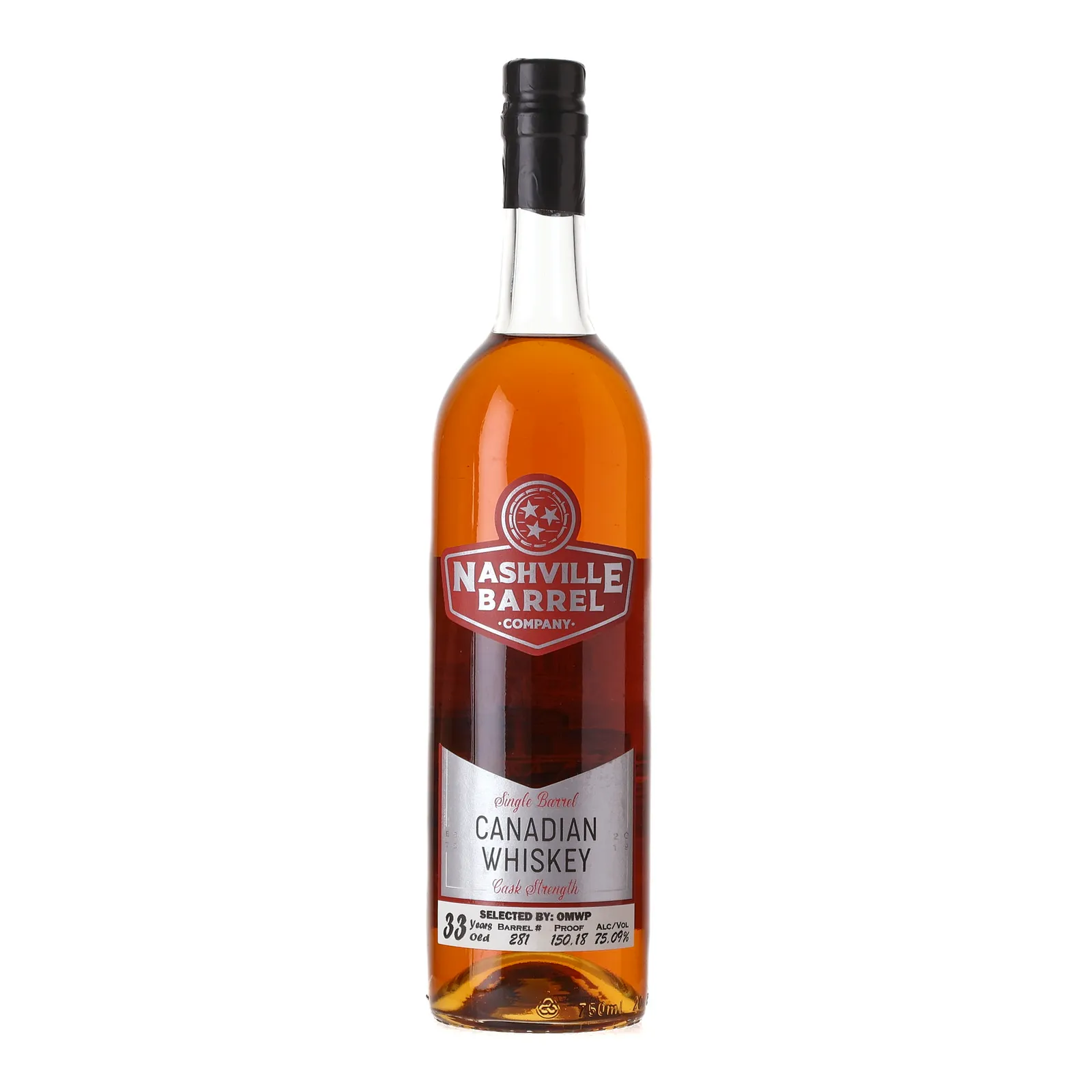 Nashville Barrel Company OMWP Private Barrel Selection 33 Year Old, Cask #281, 75.1% whisky bottle
