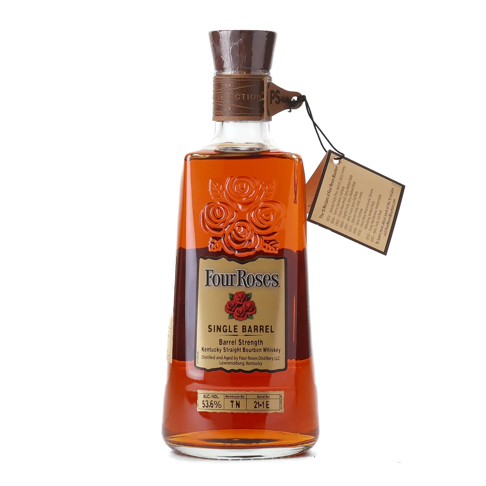 Four Roses Barrel Strength OESV 'Kentucky Members' Private Barrel Selection 10 Year Old, Cask #21-1E, 53.6% whisky bottle