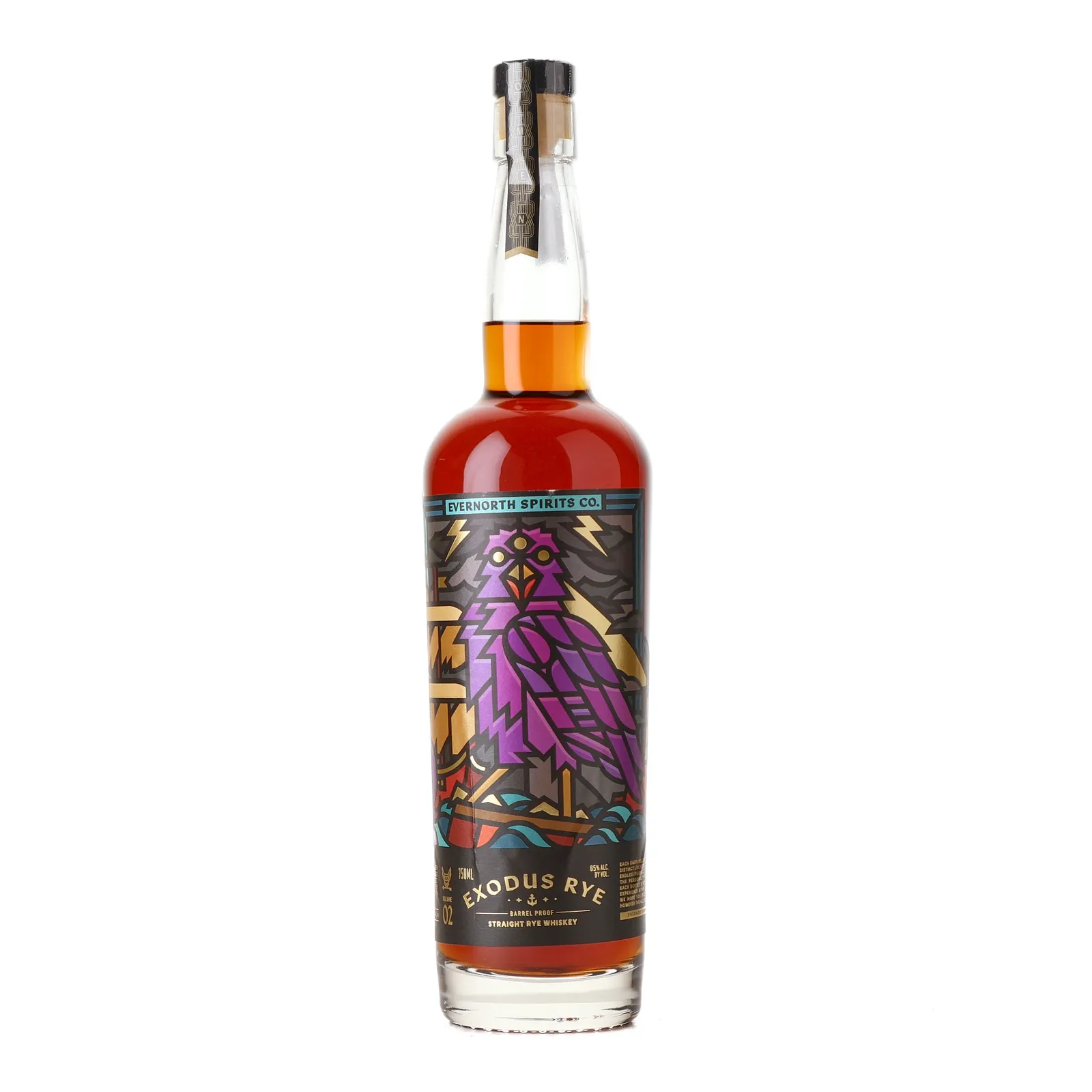 Evernorth Spirits Exodus Rye 6 Year Old, Volume 02, Evernorth Spirits Co., 65% whisky bottle