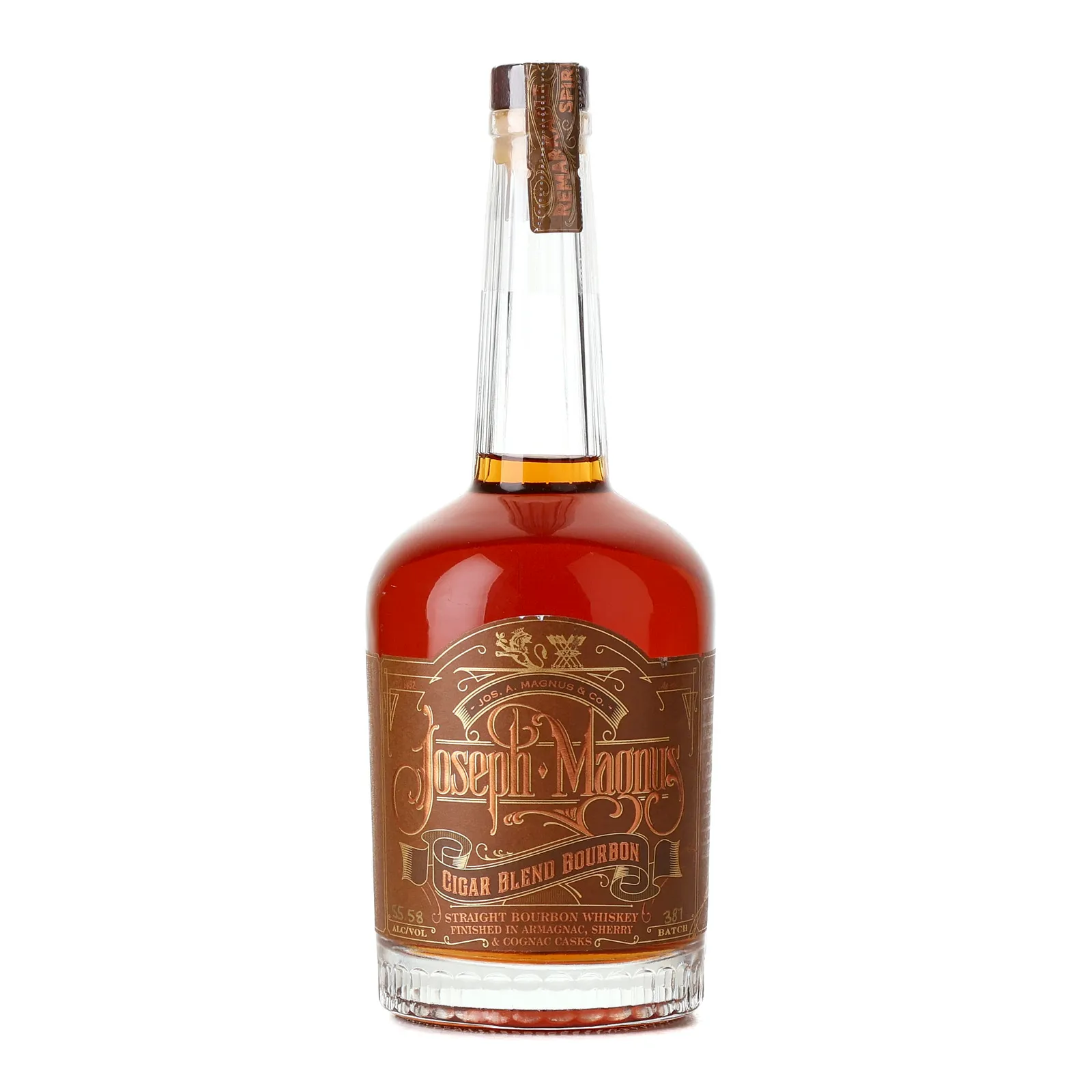 Joseph A. Magnus Cigar Blend, Armagnac, Cognac & Sherry Cask, Batch No. 387, 2024, 55.58% whisky bottle