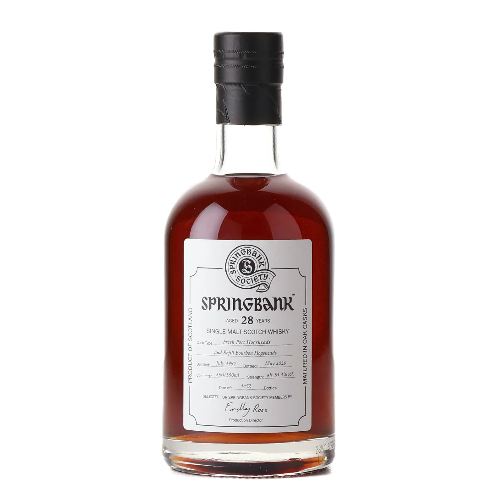 Springbank Springbank Society 28 Year Old, Bourbon & Port Cask, 2026, 51.1% whisky bottle