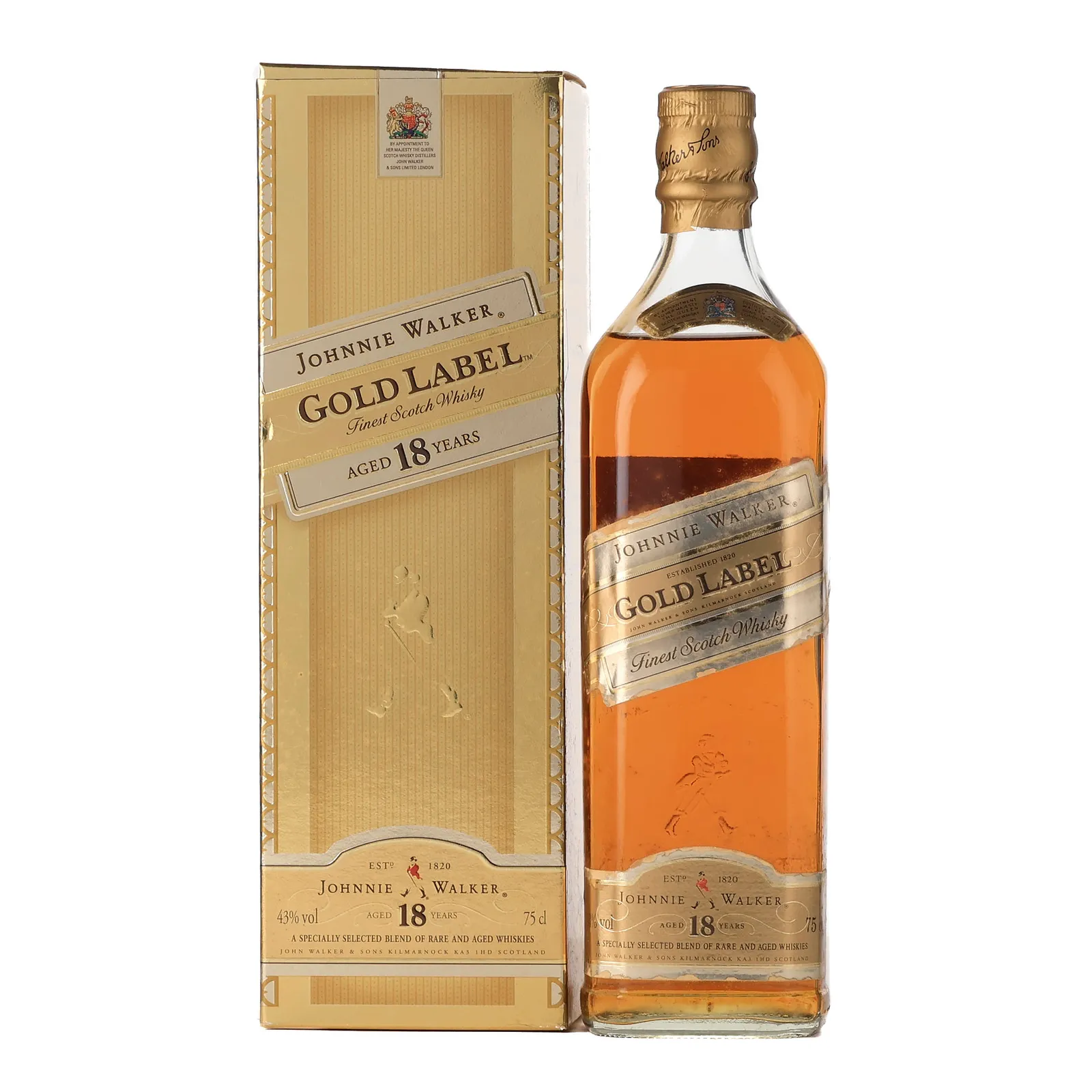 Johnnie Walker Gold Label The Centenary Blend 18 Year Old, 43% whisky bottle