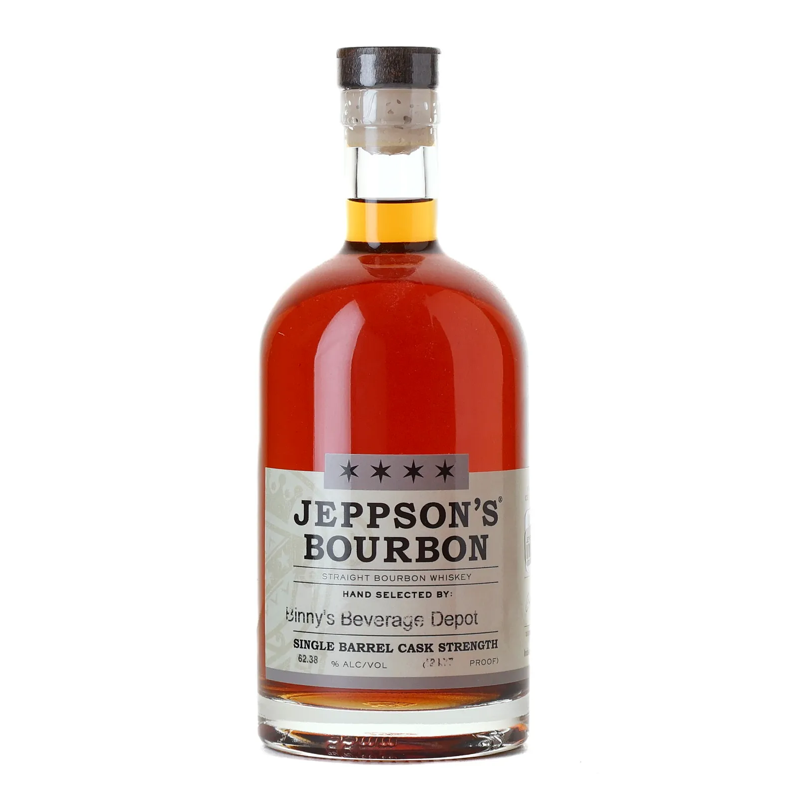Jeppson's Cask Strength Bourbon, Cask Strength, Binny's Beverage Depot, 62.4% whisky bottle