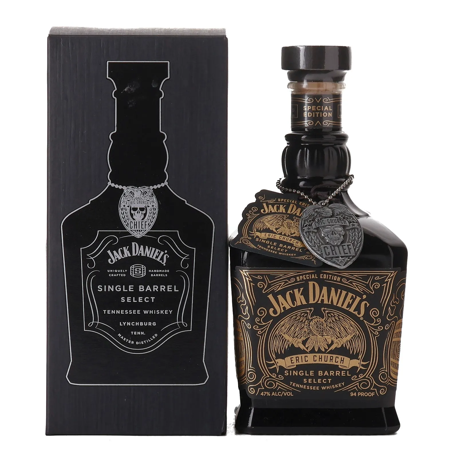 Jack Daniel's Eric Church Single Barrel Select, Cask #20-03536, 2020, 47% whisky bottle