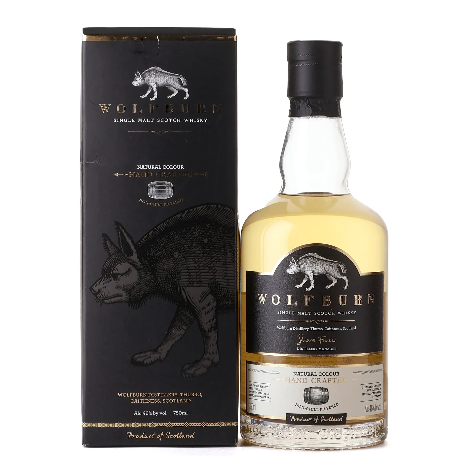 Wolfburn Northland Single Malt Whisky 750ml 3 Year Old, American Oak Quarter Cask, 2016, 46% whisky bottle