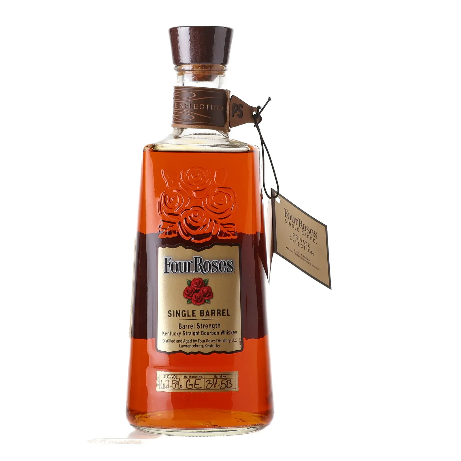 Four Roses Single Barrel OBSV Big Red Liquors Private Barrel Selection 10 Year Old, Cask #GE 34-5B, 2017, 62.5% whisky bottle