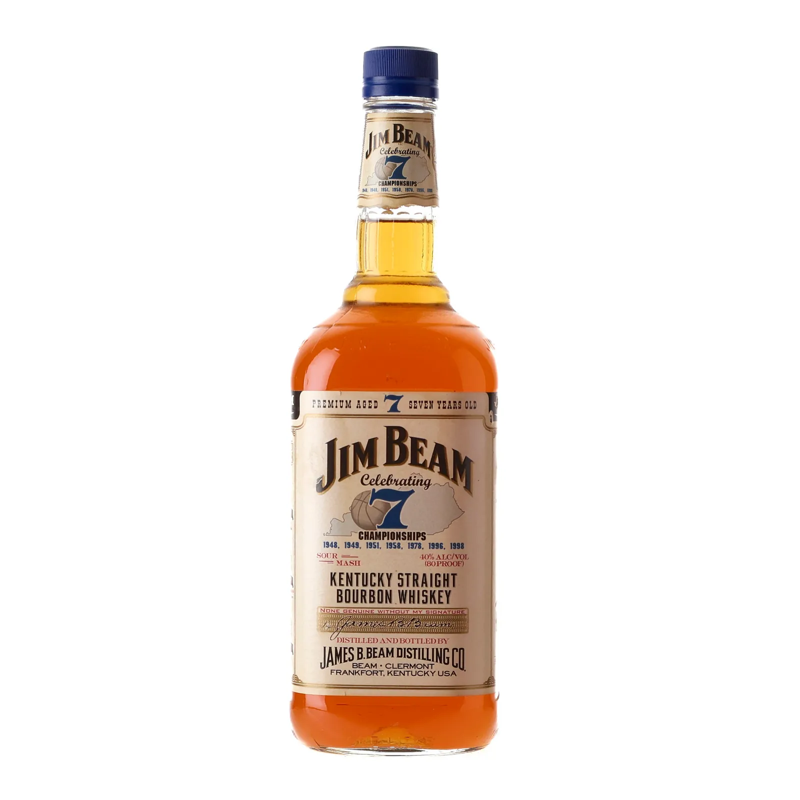Jim Beam 7 Championships 7 Year Old, 40% whisky bottle