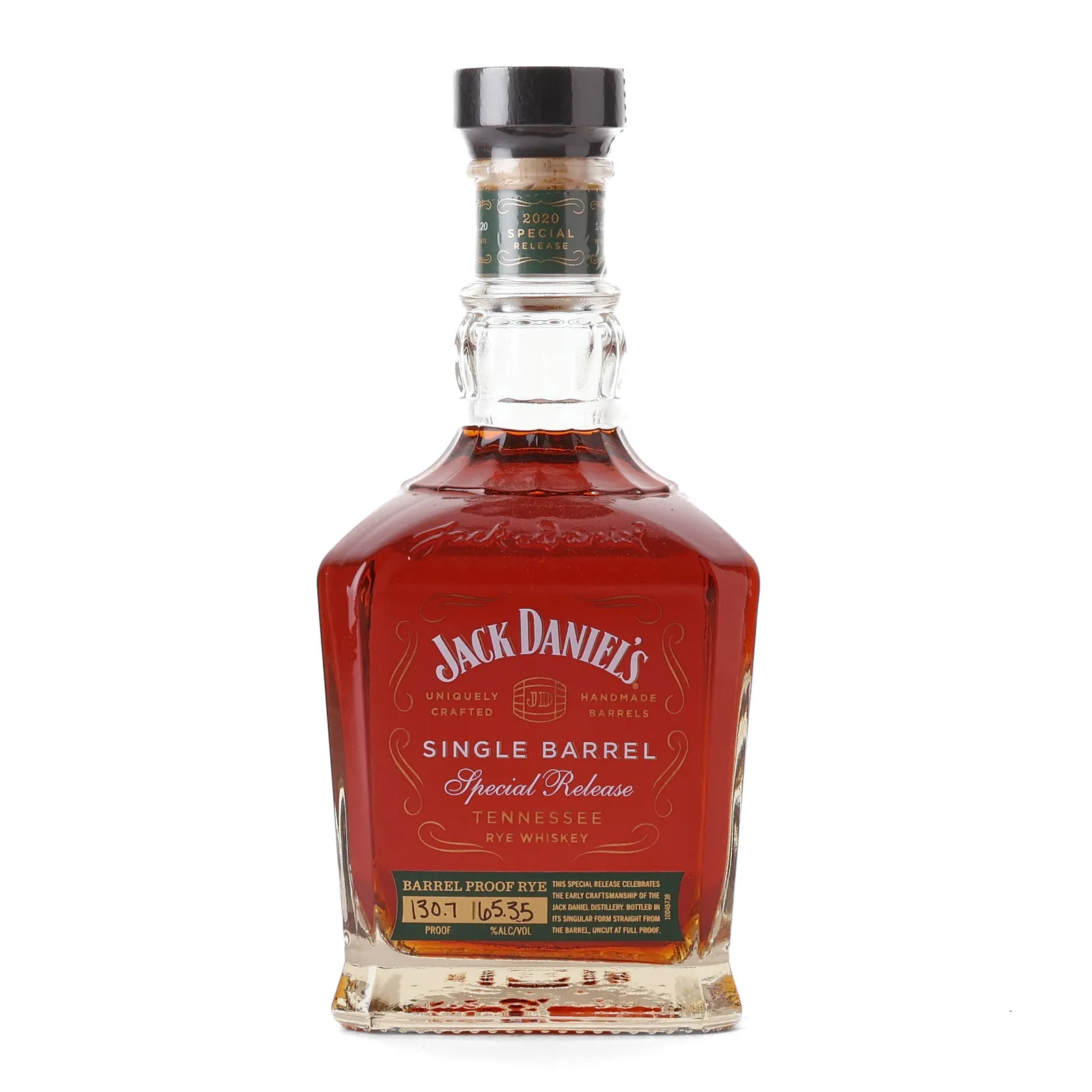 Jack Daniel's Single Barrel Special Release Barrel Proof Rye 5 Year Old, New White Oak Cask, Cask #20-06885, 2020, 65.3% whisky bottle